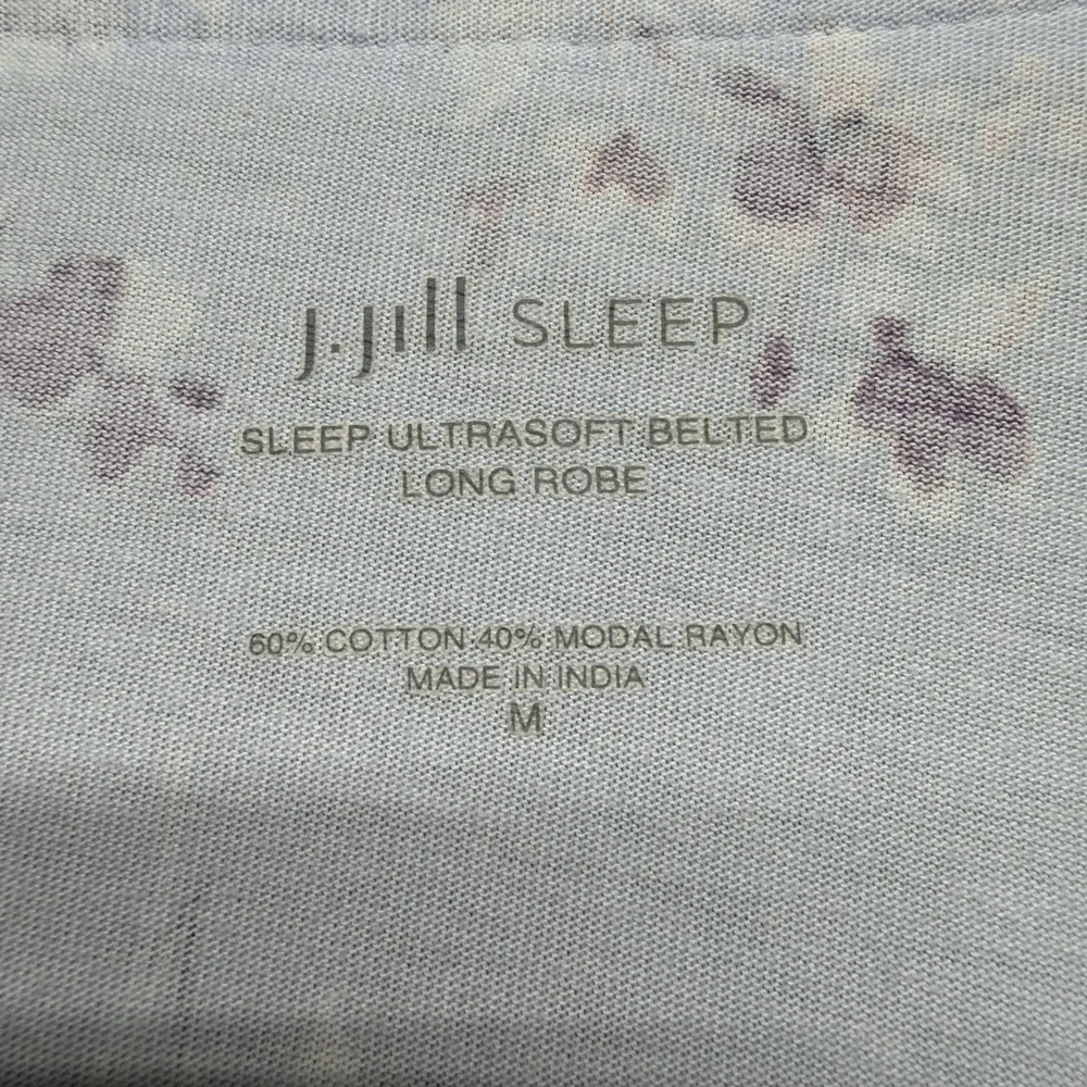 J‎ Jill Sleep Women's Floral Print Robe & Tank Lounge Set Medium Lavender